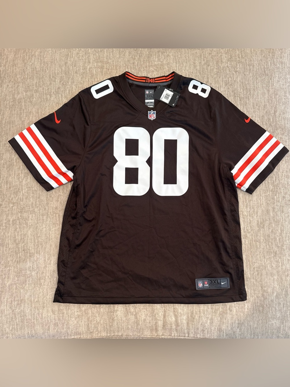 Men’s Size 3XL Jarvis Landry #80 Cleveland Browns On Field Game Jersey NEW